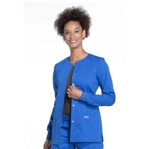 Cherokee Workwear Professionals Women's Warm Up Scrubs Jacket Snap Front WW340